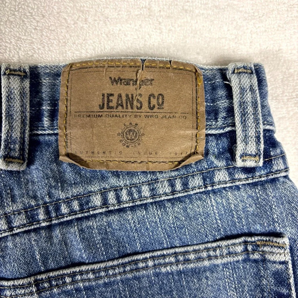 Wrangler Jeans Co Denim Pants Mens 36x29 Blue Straight Leg Workwear Casual